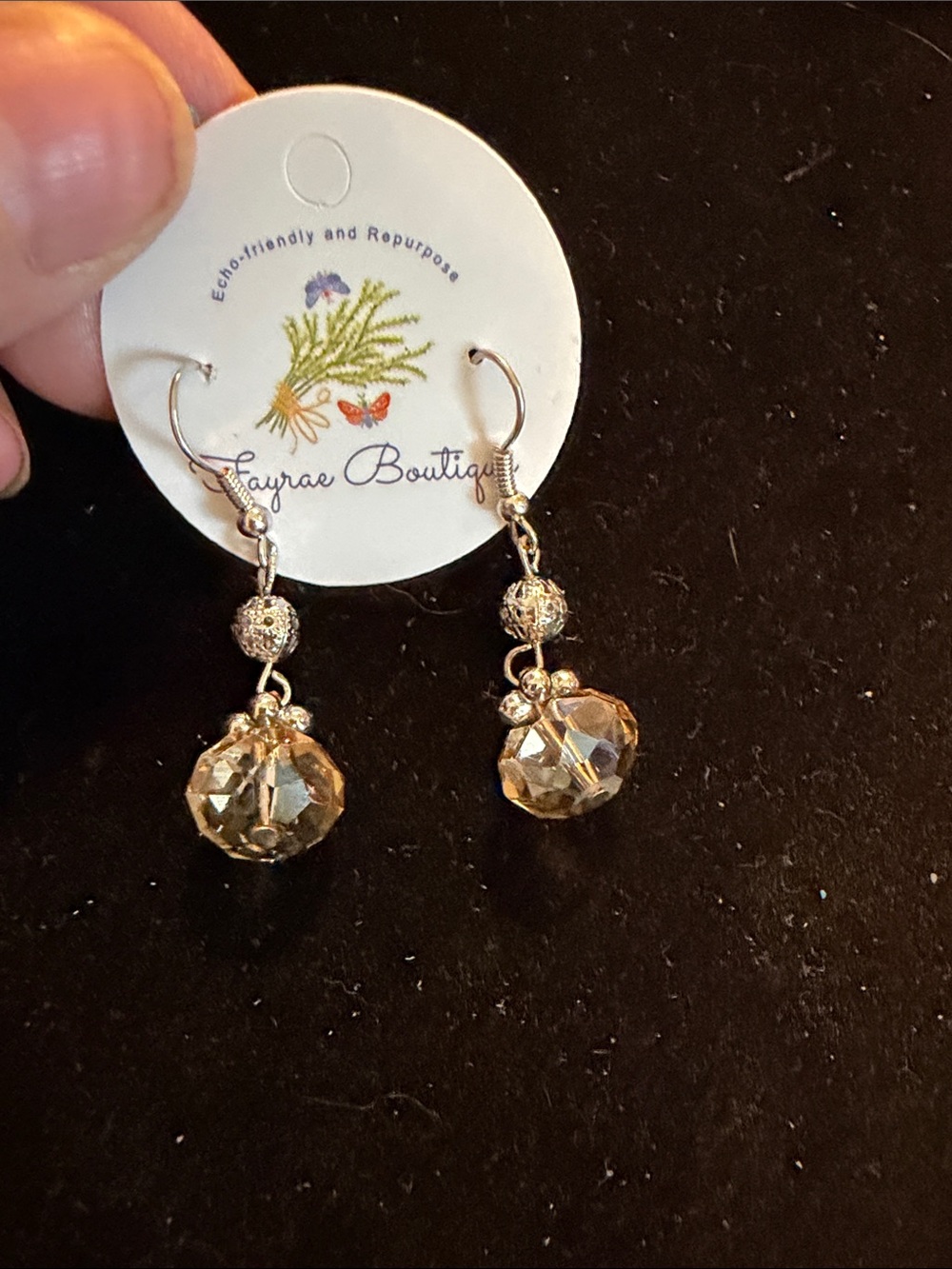 Gold Crystal Drop Earrings